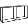 vidaXL Tavolo Consolle Nero 160x35x75,5 cm in Vetro Temperato