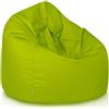 Avilia Pouf a Sacco XXL Moderno e Versatile - Poltrona a Sacco per Interni ed Esterni, Seduta Morbida e Confortevole per Relax, Ideale per Soggiorno, Camera e Giardino, 65x62cm, Verde