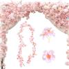 BSITSSS 3Pezzi 180cm Fiori di Ciliegio Artificiali, Ghirlanda Di Fiori Di Ciliegio, Artificiale Ghirlanda Fiori Per Matrimoni Feste Giardini Stanze Decor (Rosa)