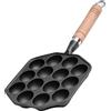 Yosoo Health Gear 14 Fori Takoyaki Pan Antiaderente Ghisa Polpette di Polpetta Maker con Manico Staccabile Padella Teglia da Forno per Aebleskivers Pancake Home