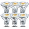 WSMCN GU10 6W Lampadine LED, Luce bianca calda 2700K può sostituire la lampadina alogena PAR16 da 75W, AC230V 565lm, 38° Angolo del Fascio, Illuminazione Lunga durata lampada faretti LED, 6 pezzi