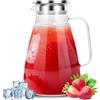 LUXECOVE Caraffa in vetro da 2,2 litri, bollitore trasparente impermeabile con coperchio in acciaio inossidabile, bollitore sigillato e a prova di perdite, adatto per tè freddo, tè caldo, succo