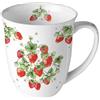 Ambiente Tazza di porcellana ca. 400ml tazza Bone China Mug per tè o caffè floreale estate Bunch of strawberries