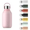 Chilly's Bottle Series 2 - Bottiglie Termiche in Acciaio Inossidabile con Colletto Liscio e Laccetto - Blush Pink, 350ml