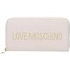 Love Moschino Portafoglio Con Zip Da Donna Marchio, Modello JC5701PP0GKG0, Realizzato In Pelle Sintetica. Rosa