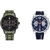 Tommy Hilfiger Orologio Analogico Multifunzione al Quarzo da Uomo con Cinturino in Acciaio Inossidabile Verde - 1791634 & Orologio Analogico Multifunzione al Quarzo da Uomo- 1791476