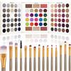 UCANBE Eyeshadow Palette with Brushes Makeup Sets, Pigmented Eye Makeup Pallet, Goth Smokey Rosy Neutral Glitter Rainbow Eye Shadows & Contour Highlight Blush All-in-One Make Up Kit