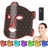 PAZEAU Maschera di Terapia con Luce LED per Viso, 7 Colori Terapia della Luce con Vicino Infrarosso, Dispositivo per la Cura della Pelle del Viso per Ringiovanimento della Pelle, Antirughe, Bellezza (Nero)