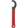 QUARKZMAN Chiave a Gancio C Chiave Inglese Custodia in Pelle Rossa 30mm Nuovo Modello Chiave a Brugola Dado in Acciaio Mandrino con Impugnatura Antiscivolo Rossa per Serraggio Tornio
