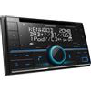 Kenwood Radio digitale cristallina DPX-7300DAB. Tecnologia Bluetooth per vivavoce e musica, possibilità di utilizzare lo smartphone come telecomando, per Amazon Alexa., nero con schermo multicolore