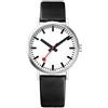 Mondaine Classic - Orologio con Cinturino Nero in Pelle per Uomo e Donna, A660.30314.16OM, 36 MM
