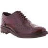 Roamers Silas da uomo in pelle Brogue scarpe stringate Oxford nero, Rosso