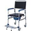 Tcatec Sedia da doccia 4 in 1 con rotelle, WC WC con WC rimovibile, impermeabile, antiscivolo, per disabili, donne incinte, pazienti e anziani