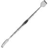 CRILSTYLEO Puntoni Pala Rasoio Naso Raschietto Per Viso Rimozione Brufolo Estrattore Strumento Scrub Pelle del Viso Raschietto Con Teste Nere Vuoto Strisce Argento Acciaio Inox