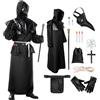 Blisscok Costume Medico Della Peste,Costume Da Pestdottore Da Uomo Plague Doctor Costume Adulto Halloween Pest Dottore Cosplay Set con Maschera Pestdottore (Scuro, M)