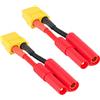 LINSYRC 2 Pezzi XT60 Femmina a Connettore Maschio Femmina Spina a Banana HXT 4mm 4,0mm Cavo Adattatore per Batteria RC Lipo