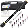 Uharbour Chiave Dinamometrica 1-25 Nm, Chiave per Bicicletta 1/4, Set di Chiavi Dinamometriche con Punte e Asta di Estensione, Precisione Errore ±3%