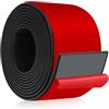 Lefunom Rotolo gomma antiscivolo foglio di gomma antivibrazione 3m×80mm×5mm rotolo neoprene tappeto in neoprene per guarnizione e protezione dagli urti (adesivo)
