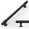 Amerdeco 10 Pezzi Maniglie per Mobili, Nero, Foro 192mm, in Lega di Alluminio, per Mobili da Cucina, Maniglie Armadio e Cassetti UK0002