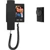TKMARS Videocitofono senza fili Campanello senza fili con fotocamera e schermo senza WiFi, videocitofono doppia comunicazione, visione notturna, porta video senza APP, archiviazione gratuita senza