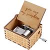 Meet-shop Carillon di Legno di Manovella,Antique Carved Musical Box Intagliato Famiglia Carillon Artigianato in LegnoCreativi I Migliori Regali per Bambini Amici