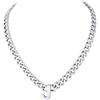 Richsteel Lettere A-Z Collana Uomo Argento Collana Cubana 7 MM Uomo Acciaio 46+5 CM Collana Iniziale Cuban Chain San Valentino Regalo Uomo