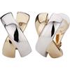 Traveller Orecchini a clip - forma di X - bicolore - 138057