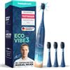 happybrush Spazzolino sonico Eco Vibe 3 - Vincitore del test - Test 100 giorni - Spazzolino elettrico con batteria 8 settimane - Spazzolini da denti ultrasonici - 2 anni di garanzia - Incl. testine