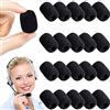 Aieraczy 40 Pezzi Spugna Antivento Microfono, Cover per Microfono, Coperture Mini Microfono, Schiuma Protezioni Microfoni Cuffie per Auricolare Risvolto Lavalier, Aula, Sala Conferenze, Interviste, Nero