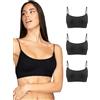 Intimidea - 3pz Reggiseno Beverly Hills, in Morbida Microfibra con Spallino Sottile e Delicato Sostegno, vestibilità Comfort Art. 110147 (M/L, Bianco, 3pz)