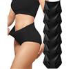 Levao 6 Paia di Slip Senza Cuciture da Donna Mutande a Vita Alta Comode Mutandine Elasticizzate Invisibili Confezione Multipla S-XXL
