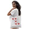 REPUBLIC OF CALIFORNIA ARCTT037-WH Tote Bag Love x o Love Always Wins - Tote Bag elegante ed elegante, bianco, bianco, 38 X 42 CM, Utility