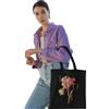 REPUBLIC OF CALIFORNIA ARCTT034-BK Tote Bag Love Rose Vintage Design - Borsa in tessuto romantico e senza tempo, nero, Nero, 38 X 42 CM, Utility