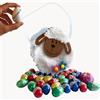 NARAMAKI Uova Di Pasqua 2025 - Ovetti di Cioccolato Assortiti 200gr + Cestino Pecorella in Feltro + 9 Uova Bianche Di Polistirolo Da Colorare(PECORA, Dimensioni standard)
