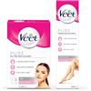 Veet Crema Depilatoria Corpo e Gambe Pelli Normali, 200ml + Depilazione Viso, Crema e Post Epilazione, 2x 50 ml