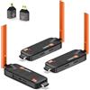 WELUSOPU Trasmettitore e 2 Ricevitori HDMI Wireless con Fino a 6 RX, Trasmissione 5G Plug & Play Visualizzazione APP, 1080P@60Hz con Decodifica Video 4K per Laptop Fotocamera Monitor Proiettore - 165FT/ 50M