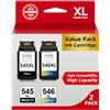 ECOINKO PG-545XL CL-546XL Sostituzione per Cartucce Canon 545 546 XL, 545XL für Canon Pixma MX495 MG2550 TS3150 TR4550 MG2950 TR4551 MX490 MG3050 MG2550s MG2450 (Nero e Colore)