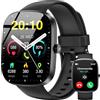 OUKITEL Smartwatch Uomo Donna, 1.91 HD Orologio Smartwatch Uomo con Effettua/Risposta Chiamate, 140+ Sportive Smart Watch con Contapassi/Sonno/Cardiofrequenzimetro, IP68 Impermeabile per iOS/Android