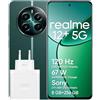 realme 12+ 5G Smartphone 8+256 GB con NFC, Fotocamera ritratto Sony LYT-600 OIS, Display AMOLED da 120 Hz, Smart Touch antipioggia, SUPERVOOC da 67 W, Pioneer Green T(con adaptador)