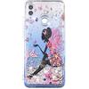 HopMore Brillante Cover per Huawei P Smart 2019 / Honor 10 Lite Silicone Morbido Brillantini 3D Trasparente Disegni Custodia Morbide Trasparenti Glitter Antiurto Case Protettiva - Ragazza