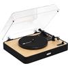 Marley House of Marley Revolution Giradischi Bluetooth - Lettore Vinile 3 Velocità, Materiali Sostenibili, Giradischi Vinili Vintage con Copertura Antipolvere, Cartuccia Audio-Technica