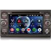 erisin Android 14 8-Core 4GB+64GB DVD Autoradio GPS Navigatore per Ford Fiesta S-max C-max Focus Galaxy Mondeo Transit CarPlay senza fili Android Auto Bluetooth 5.0 WiFi 4G