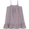Gocco Vestido Estampado de Tirantes con Borda Vestito, Bianco, 11-12 Anni Bambina