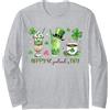 Happy St Patrick's Day Lucky Costume Gif Caffè irlandese Shamrock per il giorno di San Patrizio Maglia a Manica