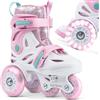 Cariboo Pattini A Rotelle Per Bambini Per Principianti Regolabili XS 26-30 Con Ruote Broccato Oro Ballerina
