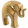 DRW Figura di un elefante in ceramica in oro 27x11x25cm