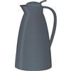alfi ECO 1,0 l, grigio scuro, thermos con inserto igienico in vetro temperato in plastica, tappo a vite con comodo pulsante, versare con una sola mano, ideale come caffettiera da caffè, teiera, senza
