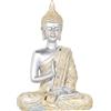 DRW Figura di un Buddha in resina in oro 27x15x41 cm