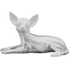 DRW Figura di un cane sdraiato in resina finitura marmo 28x14x16cm