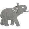 DRW Figura di un elefante in resina in argento. Dimensioni: 23,5 x 9,5 x 19 cm